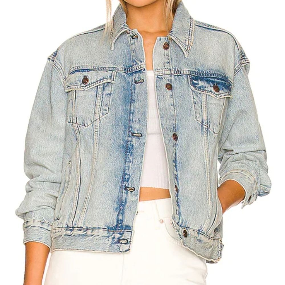We The Free Light Blue Denim Jacket